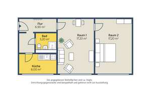 Für die Generation 50plus/2-Raum-Wohnung mit Aufzug und Bad mit Dusche – 4157 Gohlis-Nord, Leipzig – Vorschaubild 2