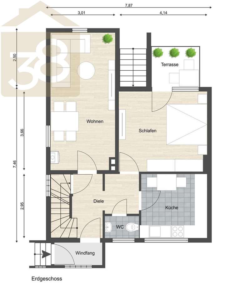 Grundriss Erdgeschoss