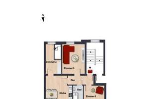 Zimmer 14,12 m² innerhalb einer 3er-WG // 1.OG links – Ganghoferstr. 2, 38440 Stadtmitte (Ortsteil), Wolfsburg – Vorschaubild 9