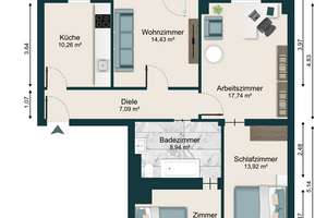 3,5-Zimmer-Wohnung mit Balkon direkt vom Vermieter – 39108 Stadtfeld Ost, Magdeburg – Vorschaubild 10