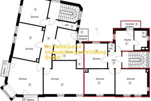 3-Zi.-Whg., 3. OG, Altbau, verglaste Veranda, *Sanierungsgebiet*, kein Denkmalschutz, ATP 9 – Die vollständige Adresse der Immobilie erhältst du vom Anbieter., 70376 Neckarvorstadt, Stuttgart – Vorschaubild 3
