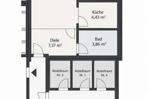 Ideal geschnittene 2-Zi.-Whg. in Köln-Weiden, EBK, Fussbodenheizung, TG-Platz, provisionsfrei – 50858 Weiden, Köln – Vorschaubild 14