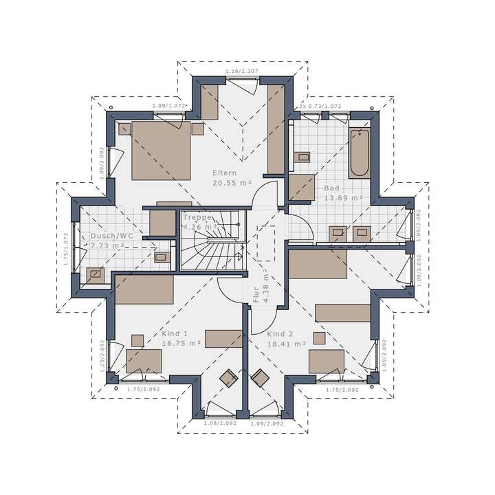 Grundriss Obergeschoss