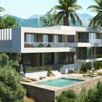 Zeitgenössische Luxusvilla mit Panoramablick in Monte Mayor, Benahavís