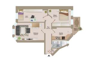 3 Zimmerwohnung mit Balkon in der Goethestraße 16 zu vermieten – 39108 Stadtfeld Ost, Magdeburg – Vorschaubild 4