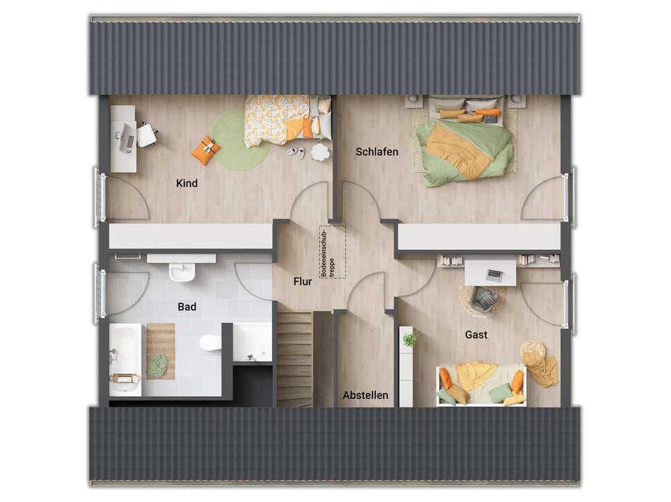 Grundrissbeispiel OG EFH