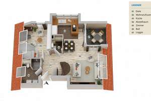 Erstbezug: Zentral gelegene 3-Zimmer-Maisonette-Wohnung inkl. 2 Balkone und Garage in S-Feuerbach – Die vollständige Adresse der Immobilie erhältst du vom Anbieter., 70469 Feuerbach-Mitte, Stuttgart – Vorschaubild 12