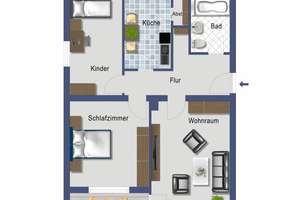 Bonn Alt-Tannenbusch. 3 ZKB, Balkon -vermietete Kapitalanlage-