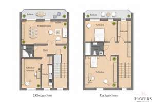 Stilvolles Wohnen auf zwei Ebenen in schöner Stadtvilla mit zwei Balkonen – 40545 Oberkassel, Düsseldorf – Vorschaubild 15