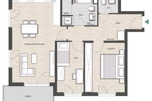 Sonnige, exklusive 3-Zimmer-Wohnung in München-Aubing – neuwertig, Südausrichtung, mit Einbauküche – Maria-Arndts-Straße 5, 81249 München – Vorschaubild 17