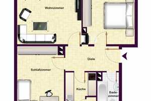 Top renovierte voll  möblierte 3 Zimmerwohnung mit Parkplatz und Garten (Mitbenutzung) in zentraler  – Bonn – Vorschaubild 9