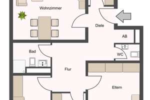 Tolle 4-Zimmer-Wohnung mit Balkon und PKW-Stellplatz in Paderborn – Die vollständige Adresse der Immobilie erhältst du vom Anbieter., 33104 Schloß Neuhaus, Paderborn – Vorschaubild 4