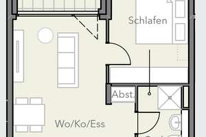 Hochwertige 2-Zimmer-Wohnung mit Loggia und Einbaukuche – Prüfeninger Str 78, 93049 Westenviertel, Regensburg – Vorschaubild 10