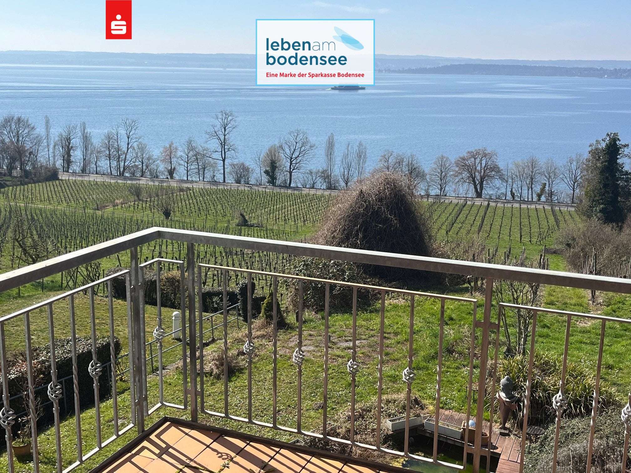 Immobilie in Meersburg - Exklusive 2,5 Zimmerwohnung - grandiose Lage
180° See- und Bergsicht - vis à vis der Insel Mainau - Bild 6