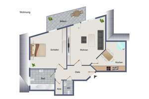 Helle 2-Zimmer-Wohnung mit Balkon und Blick in die Rheineben – Die vollständige Adresse der Immobilie erhältst du vom Anbieter., 67487 Maikammer – Vorschaubild 10
