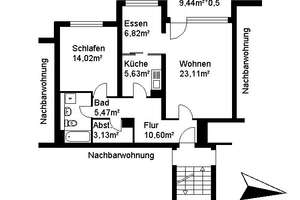 Nur mit Wohnberechtigungsschein - sanierte Wohnung in saniertem Haus – Malschbachstraße 44, 75179 Brötzingen, Pforzheim – Vorschaubild 7