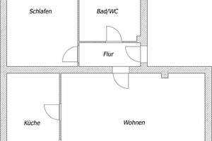 Großes Wohnzimmer....Laminat....Bad mit Fenster – Rembrandtstraße 37, 9111 Zentrum, Chemnitz – Vorschaubild 7
