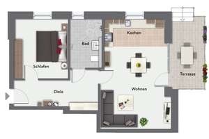 Moderne 2-Zimmer-Wohnung im Neubau mit Terrasse – Die vollständige Adresse der Immobilie erhältst du vom Anbieter., 48149 Sentrup, Münster – Vorschaubild 10