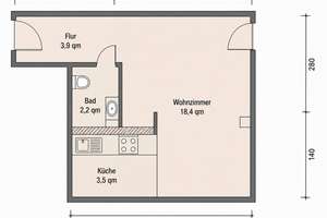 Wohnen in hervorragender Lage auf der Schwanthaler Höhe: 1-Zimmer Wohnung  28qm provisionsfrei – Ganghoferstraße 84, 81373 Untersendling, München – Vorschaubild 22