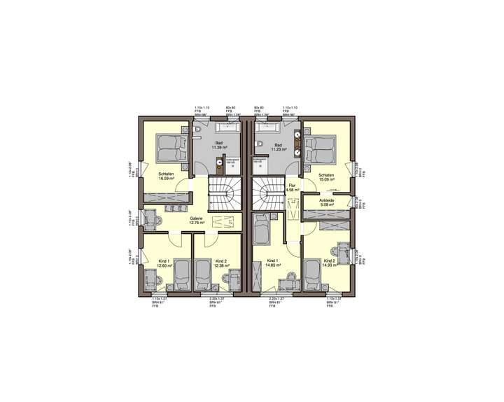 Grundrissbeispiel G134 OG