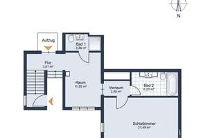Schicke 2,5-Zimmer-Penthouse-Maisonette mit Dachterrasse und Burgblick in attraktiver Lage – Die vollständige Adresse der Immobilie erhältst du vom Anbieter., 90408 Pirckheimerstraße, Nürnberg – Vorschaubild 17