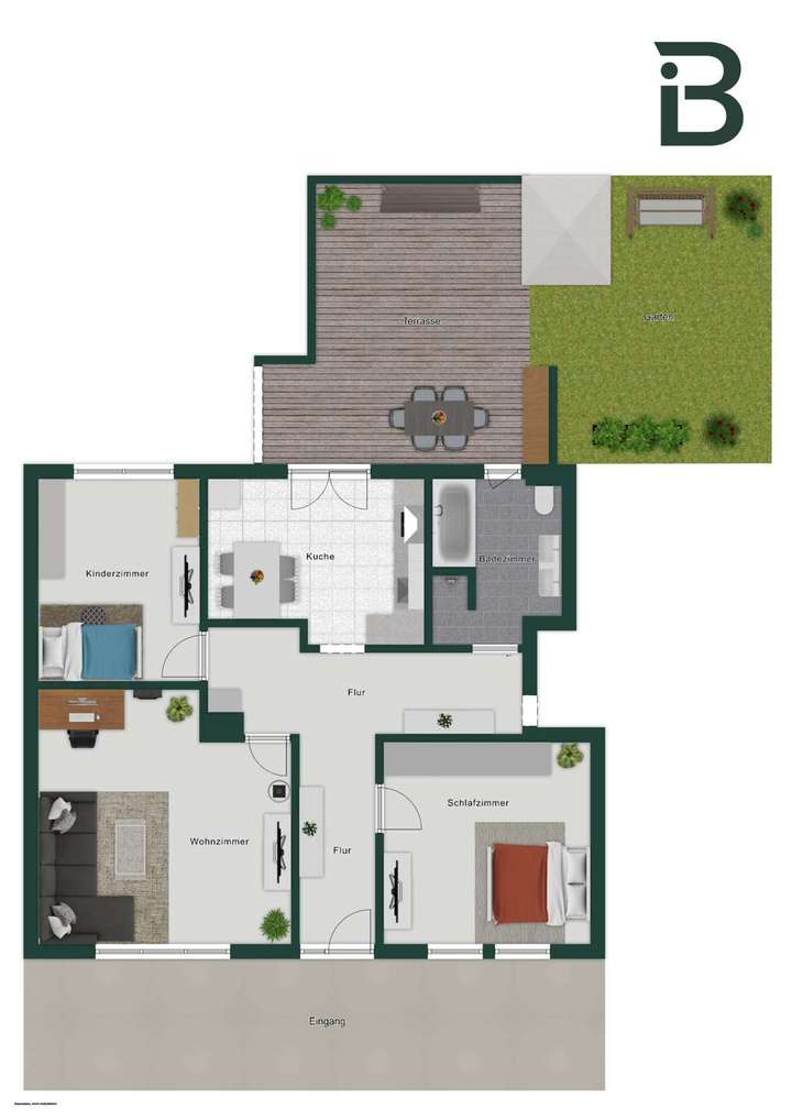Erdgeschoß Haus 1 - 1 Wohneinh