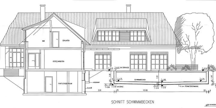 Ansicht/ Schnitt Haus