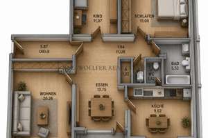 Über den Dächern von Aldenrade: großzügige 4-Zimmer-Wohnung mit Aufzug und Stellplatz – Die vollständige Adresse der Immobilie erhältst du vom Anbieter., 47179 Aldenrade, Duisburg – Vorschaubild 19