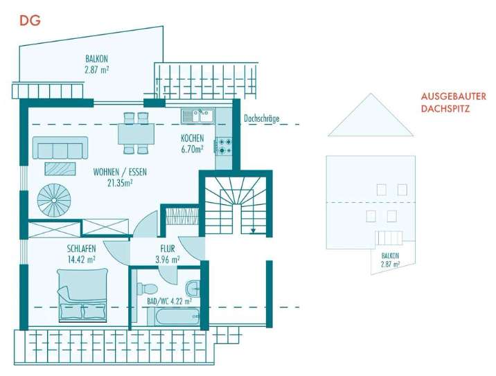 Grundriss inkl Spitzboden