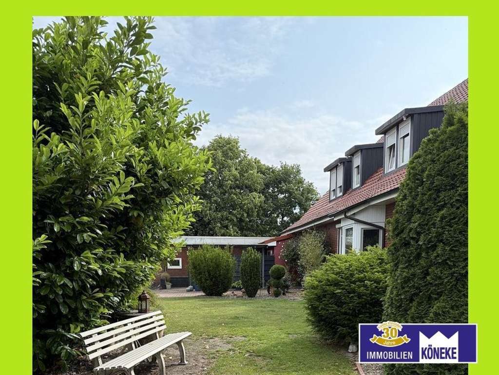 Immobilie in Weyhe - Landhaus mit 2 Wohneinheiten und Gewerbeteil, mit 5000 m² Grundstück - Bild 0