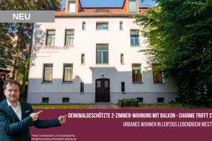 Denkmalgeschützte 2-Raumwohnung mit Balkon in Leipzig-Altlindenau