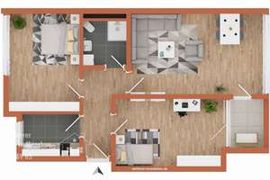 Sonnige schöne 3-Zimmer-Wohnung mit Loggia, in Solln – Die vollständige Adresse der Immobilie erhältst du vom Anbieter., 81477 Solln, München – Vorschaubild 7