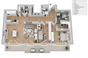 Exklusives Raumkonzept: En-suite Bad, Ankleidezimmer & großer Süd-Balkon in sonnigem Smart Home – Die vollständige Adresse der Immobilie erhältst du vom Anbieter., 22527 Stellingen, Hamburg – Vorschaubild 4