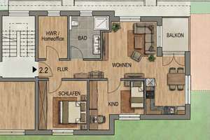 Erstbezug 2,5 oder 3,5 Zimmer: Hochwertige Neubauwohnungen mit Balkon/Terrasse, Aufzug & KfW-40-QNG – Betzingerstr. 53, 72770 Ohmenhausen, Reutlingen – Vorschaubild 18