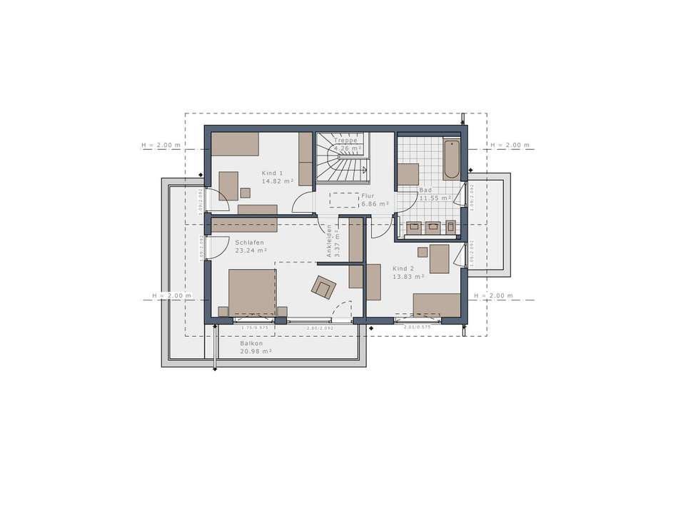 Grundriss Obergeschoss