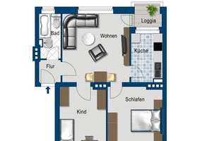 WG-geeignete 3-Zimmer-Wohnung im Herzen Cracau's – Cracauer Str. 55, 39114 Cracau, Magdeburg – Vorschaubild 2