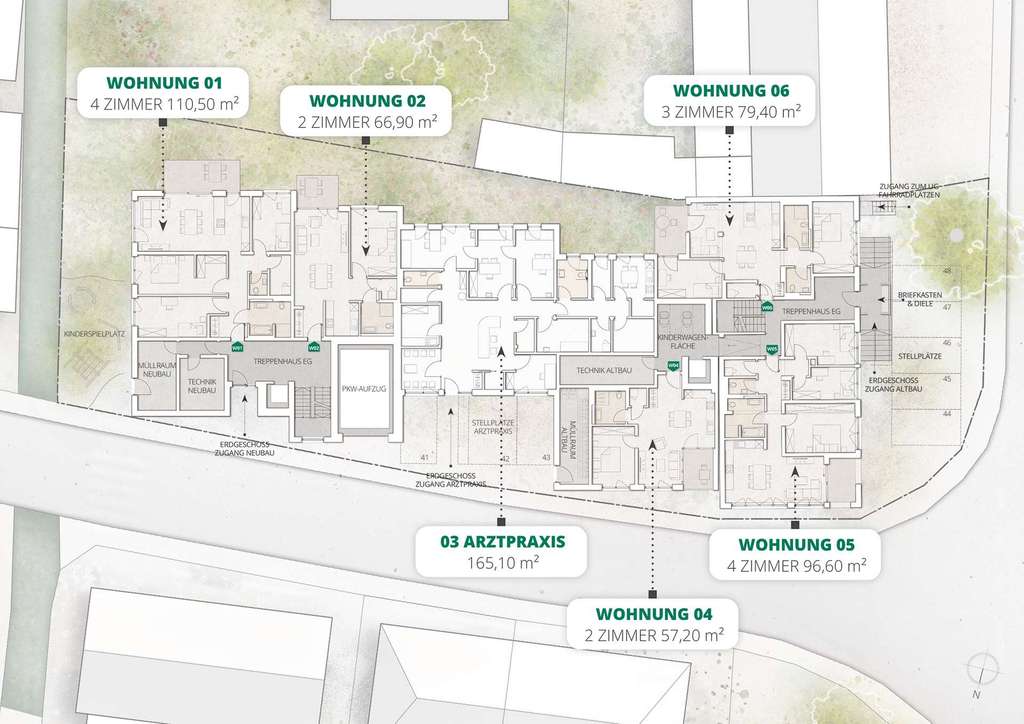 Immobilie in Biberach - Letzte Möglichkeit: Moderne und gut aufgeteilte 2-Zimmer-Wohnung im Erdgeschoss - Bild 1