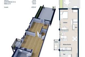 2,5-Zi-Premium-Erstbezug mit Süd/Ost-Dachterrasse | 70m² | München-Aubing 2026 | KfW A+ – Die vollständige Adresse der Immobilie erhältst du vom Anbieter., 81248 Aubing-Süd, München – Vorschaubild 7