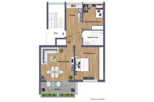Einziehen oder Vermieten–Gepflegte 3-Zimmerwohnung mit Balkon und Tiefgaragenstellplatz in TOP-L – Die vollständige Adresse der Immobilie erhältst du vom Anbieter., 51069 Dellbrück, Köln – Vorschaubild 10