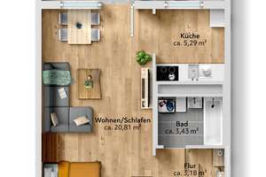 Moderne Singlewohnung in schöner Lage – Johann-Richter-Straße 7, 9122 Morgenleite, Chemnitz – Vorschaubild 9