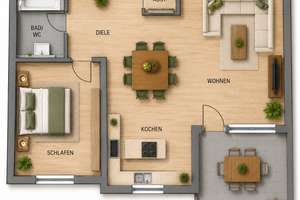 Gepflegte 2 Zimmer Erdgeschosswohnung mit Terrasse und Garten – Die vollständige Adresse der Immobilie erhältst du vom Anbieter., 90537 Feucht – Vorschaubild 15