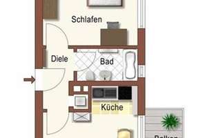 Möblierte, sonnige 2-Zimmer-Wohnung Nähe S-Bahn Hirschgarten – Agnes-Bernauer-Str. 29, 80687 Friedenheim, München – Vorschaubild 9