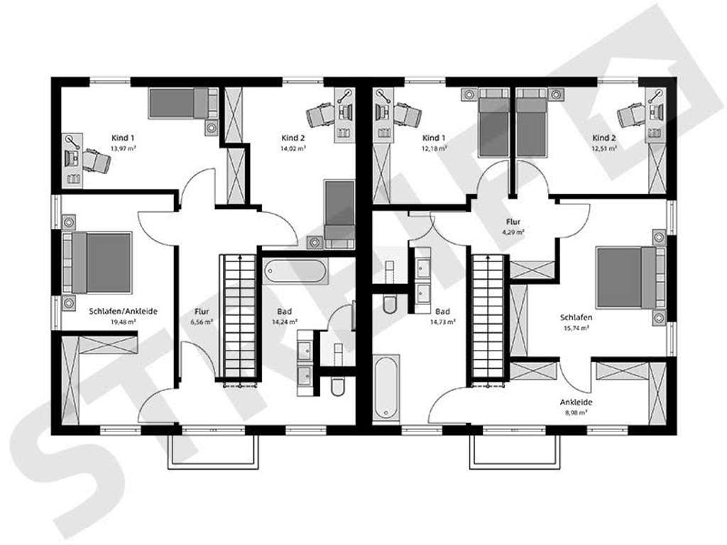 Immobilie in Bickenbach - NEUBAU / PROJEKTIERUNG - DOPPELHAUSHÄLFTE IN BICKENBACH MIT GRUNDSTÜCK - Bild 3