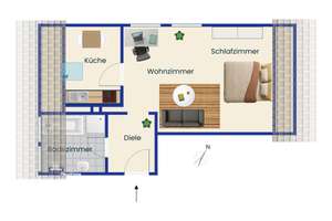 Sofort bezugsfrei! 1-Zimmer-Dachgeschoss-Wohnung in Erlangen-Alterlangen – Die vollständige Adresse der Immobilie erhältst du vom Anbieter., 91056 Alterlangen, Erlangen – Vorschaubild 12