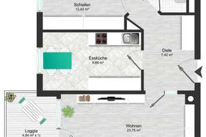2-Zimmer Wohnung mit Parkblick - stilvoll, ruhig & komfortabel – Die vollständige Adresse der Immobilie erhältst du vom Anbieter., 81825 Waldtrudering, München – Vorschaubild 13