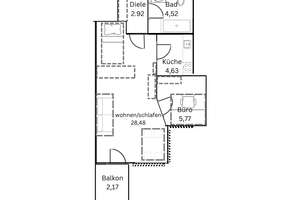 Lichtdurchflutete 1,5-Z. Wohnung mit Balkon, Aufzug & Tiefgaragenstellplatz in ruhiger Wohnanlage – Die vollständige Adresse der Immobilie erhältst du vom Anbieter., 86169 Hammerschmiede, Augsburg – Vorschaubild 6