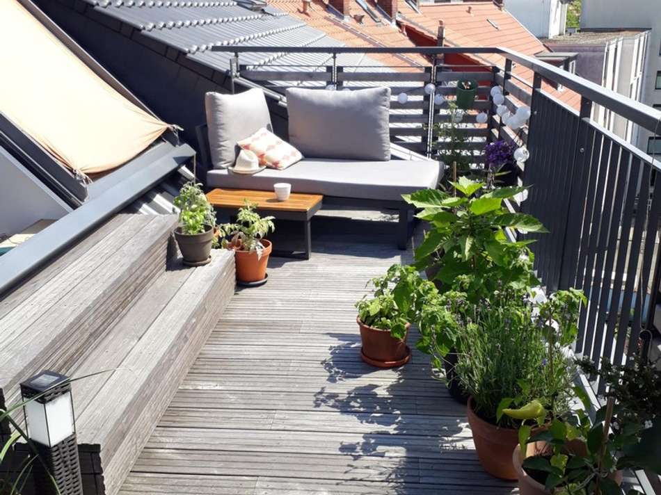 Dachterasse mit Bepflanzung