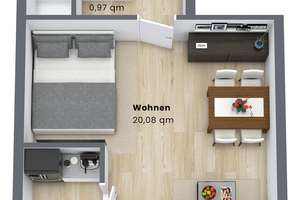 Saniertes 1-Zimmer-Single-Apartment zur Kapitalanlage oder Selbstnutzung mit Balkon – 81375 Neuhadern, München – Vorschaubild 9