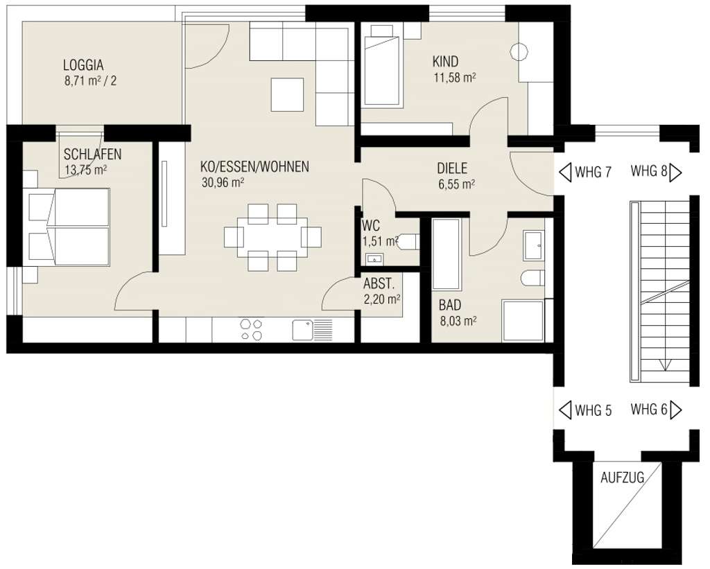 Immobilie in Zaisenhausen - Ihr neues Zuhause! Gemütliche 3-Zimmer-Wohnung mit Loggia - Bild 1