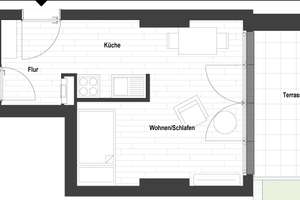 Sanierte 1-Zimmer Wohnung in Flingerns Herzstück (WE 1.04) | mit EBK und Terrasse! – 40233 Flingern Nord, Düsseldorf – Vorschaubild 2